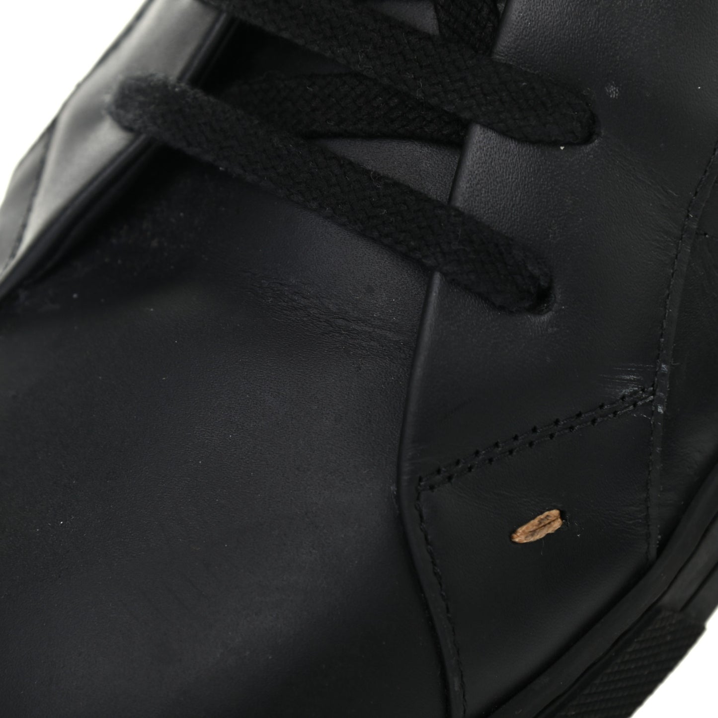 Calfskin FF Mens Low Top Sneakers 12 Black Brown
