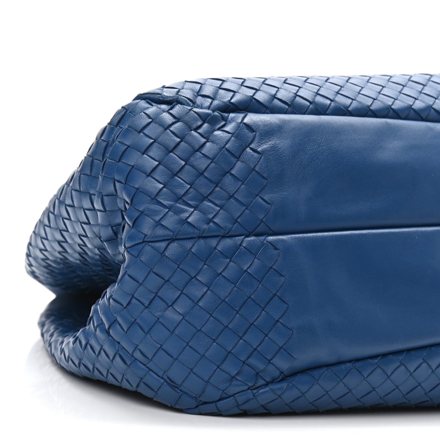 Nappa Intrecciato Campana Hobo Bleutte