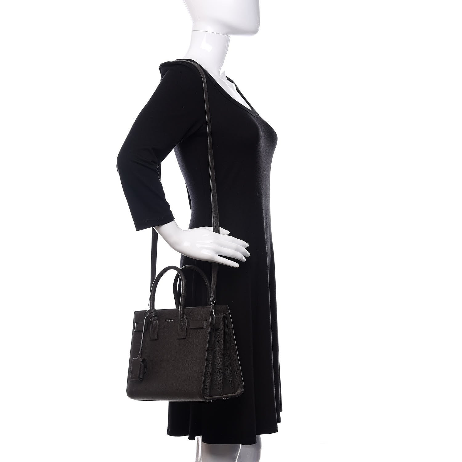 Saint Laurent Grained Calfskin Baby Sac De Jour Black 3 of 20