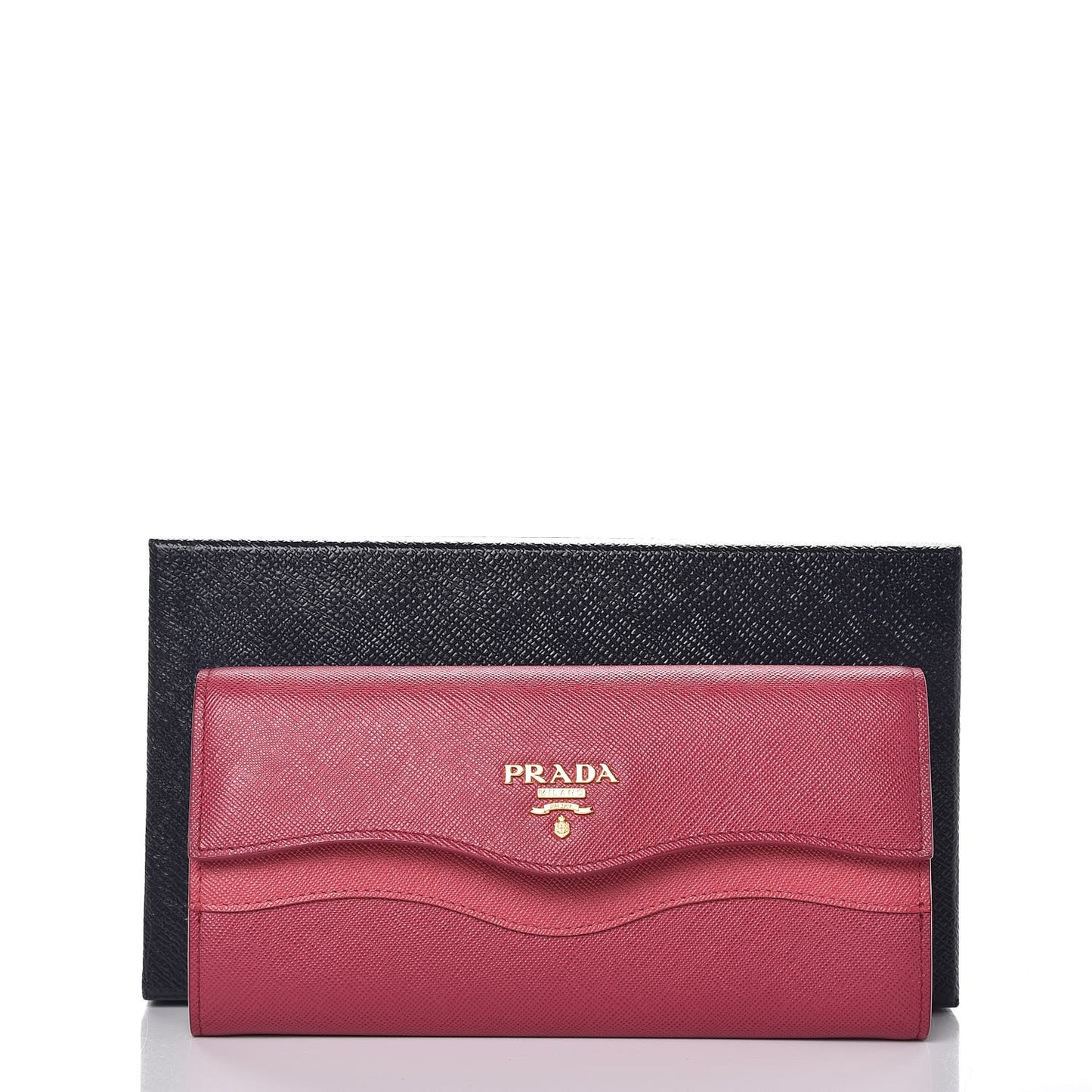 Saffiano Wave Continental Flap Wallet Ibisco Peonia