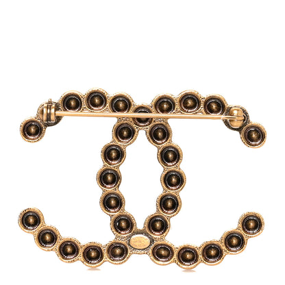 Chanel Metal Crystal City of Lights CC Brooch Gold 3 of 4