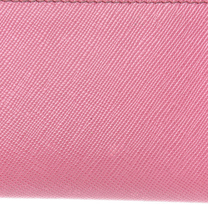 Prada Saffiano Metal Continental Flap Wallet Begonia 11 of 14