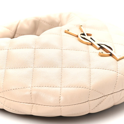 Saint Laurent Lambskin Quilted Icarino Bag Dark Beige 9 of 10
