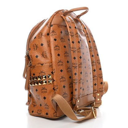 MCM Visetos Medium Side Studs Stark Backpack Cognac 3 of 11