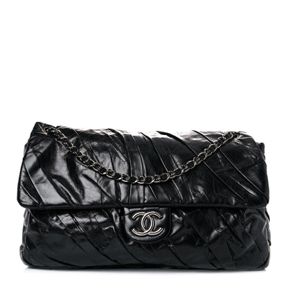 Chanel Glazed Calfskin Twisted Maxi Flap Black 1 of 12