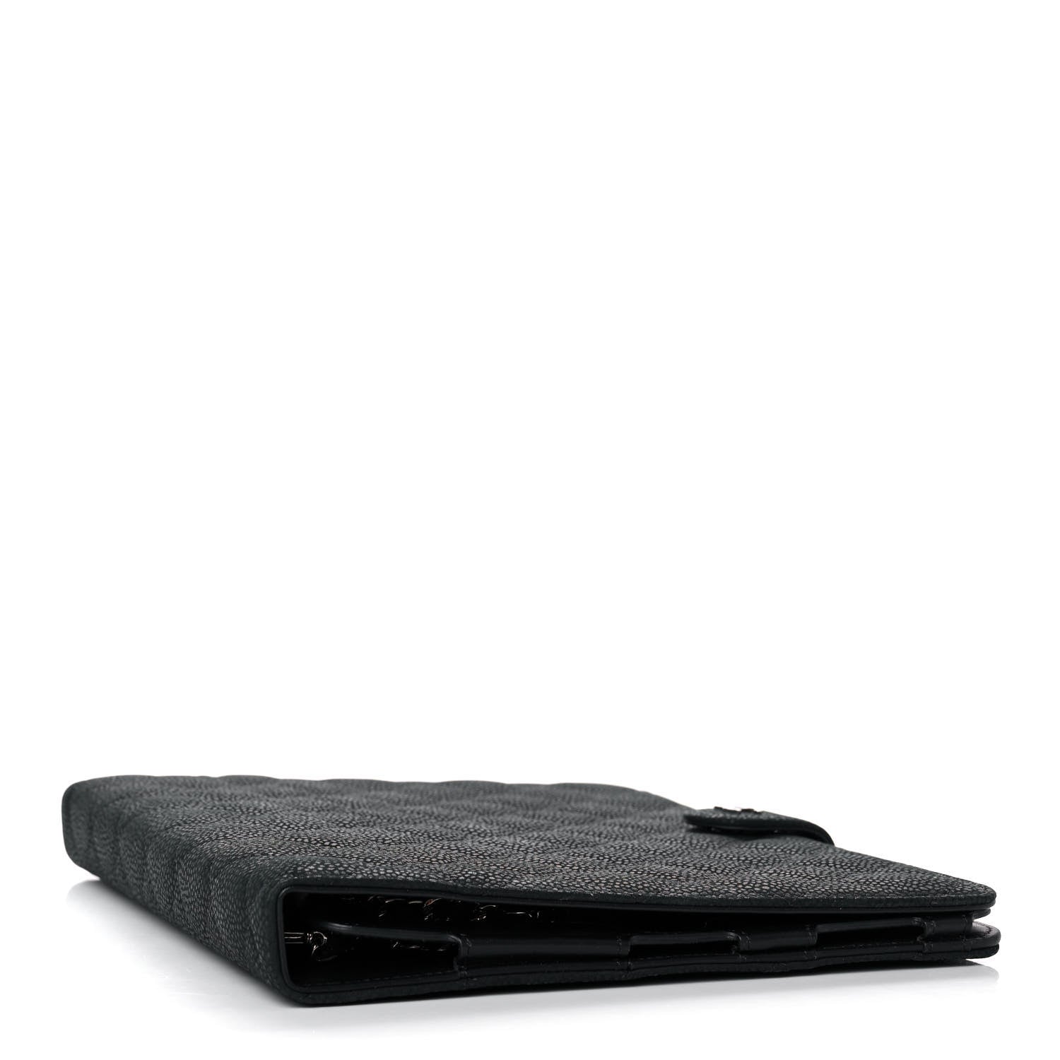 Chanel Iridescent Caviar Quilted Crossbody iPad Holder Black 5 of 12