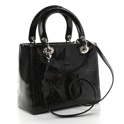 Christian Dior Patent Cannage Stitched Medium Lady Dior Amethyste 2 of 10