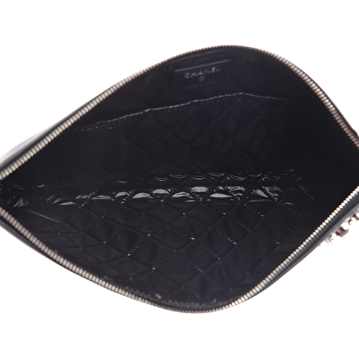 Metallic Calfskin Keyboard Pouch Black