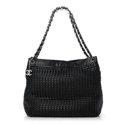 Chanel Calfskin Braided CC Tote Black 1 of 11