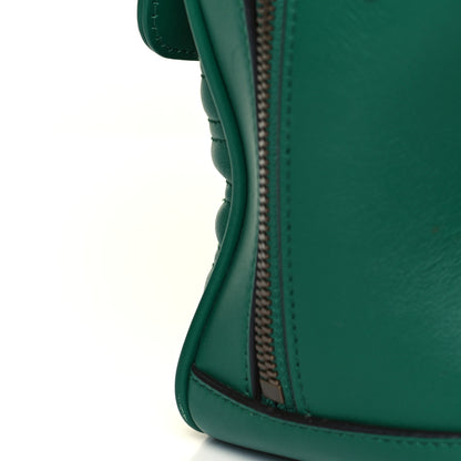 Gucci Calfskin Matelasse Sylvie Web Small GG Marmont Top Handle Shoulder Bag Emerald 17 of 18