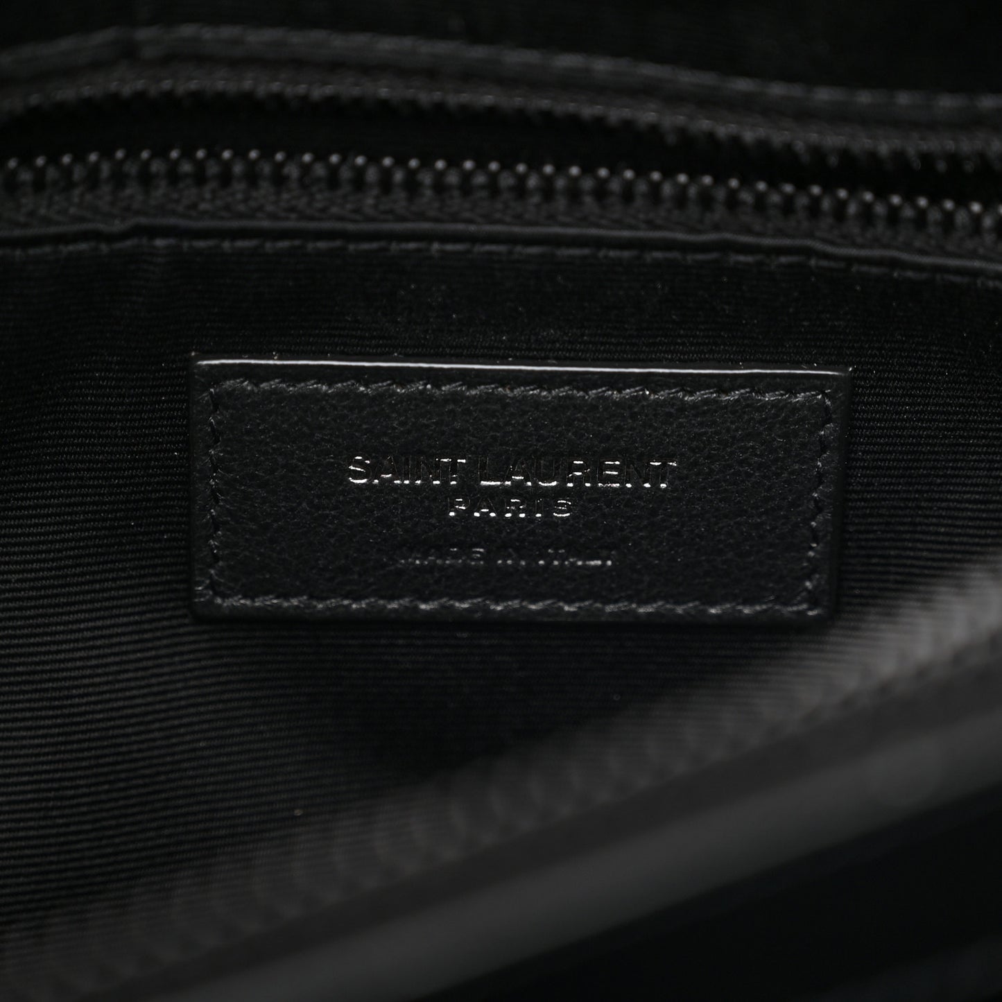 Calfskin Y Quilted Monogram Monochrome Medium Loulou Chain Satchel Black