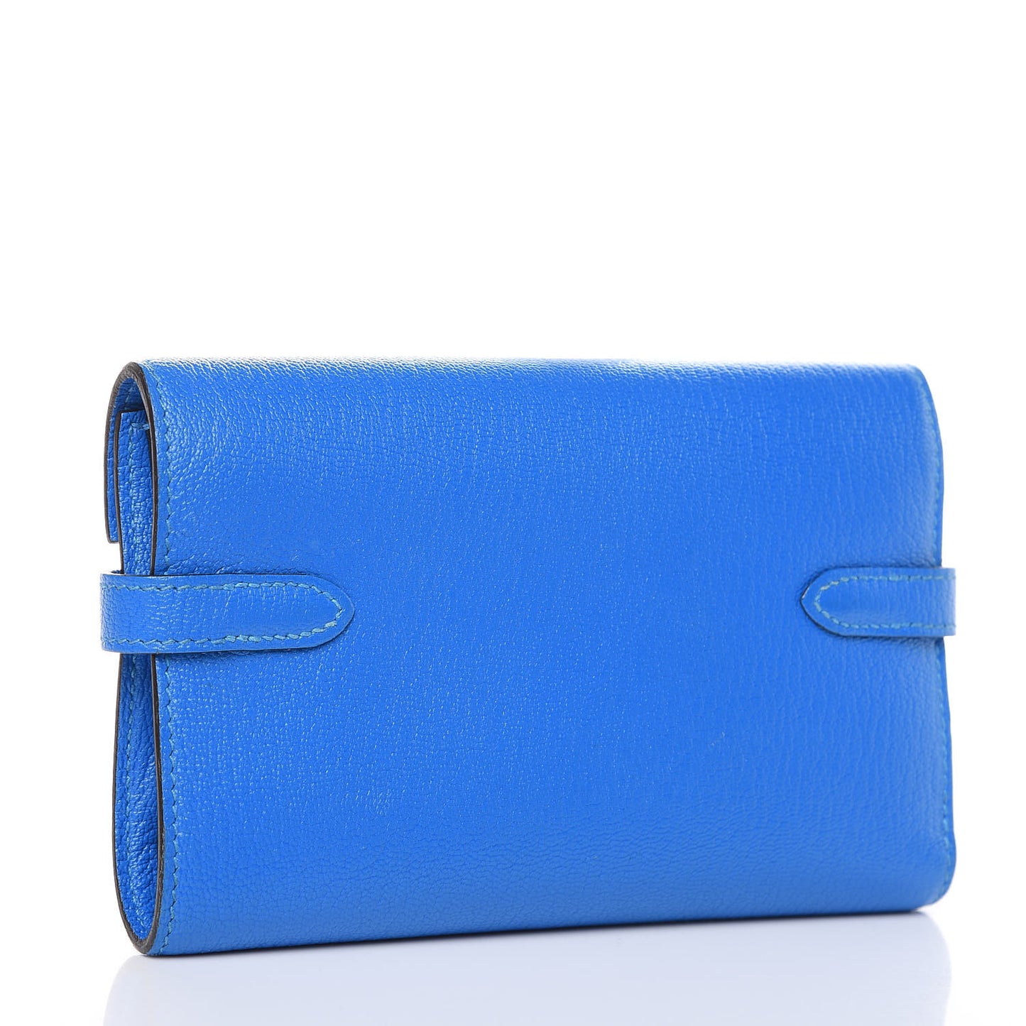 Chevre Mysore Medium Kelly Wallet Bleu Hydra