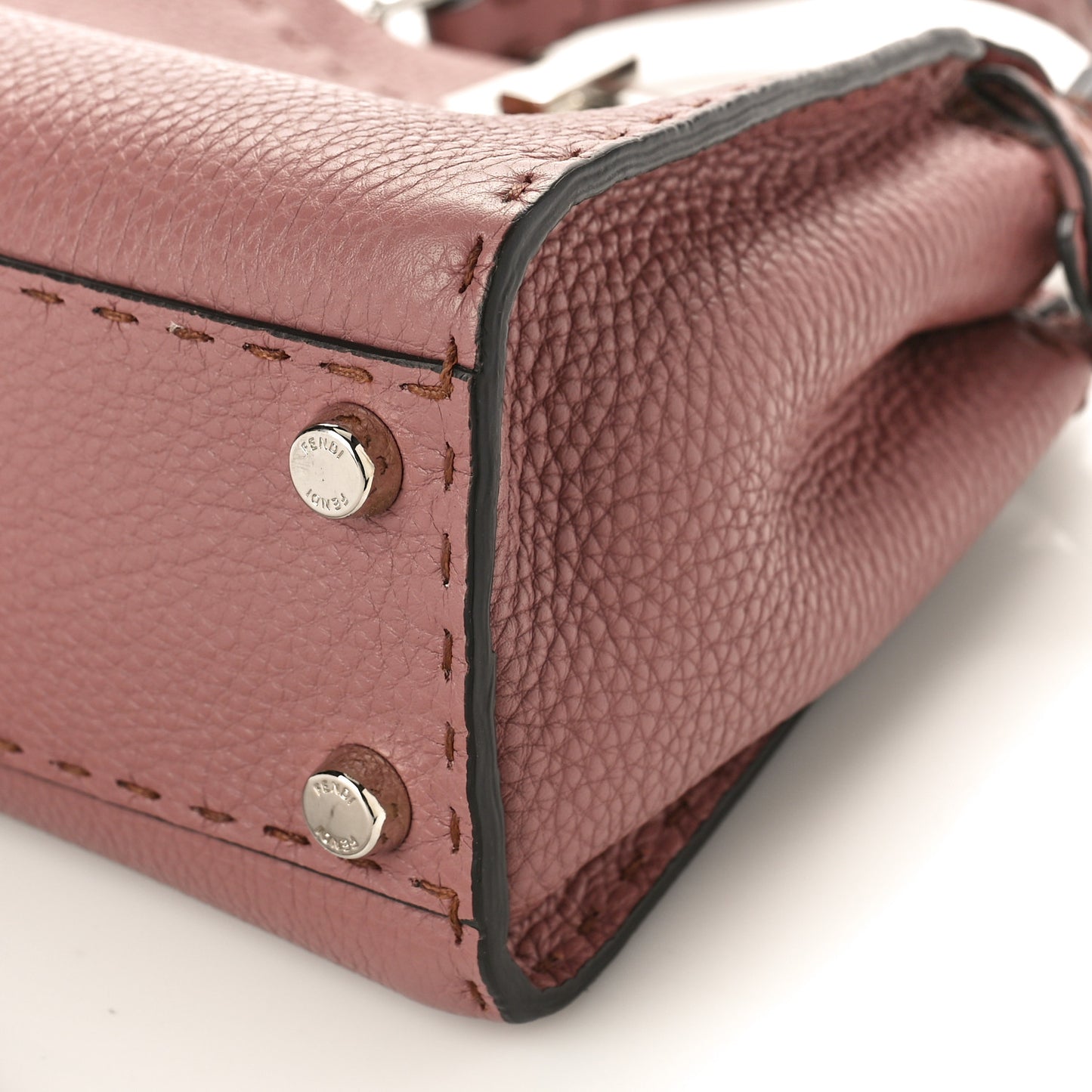 Cuoio Romano Selleria Bi-Color Mini Peekaboo Iconic Satchel English Rose Camelia
