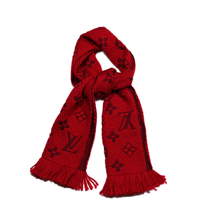 Louis Vuitton Wool Silk Logomania Scarf Rubis 1 of 5