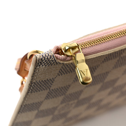 Louis Vuitton Damier Azur Neverfull MM GM Pochette Rose Ballerine 10 of 11