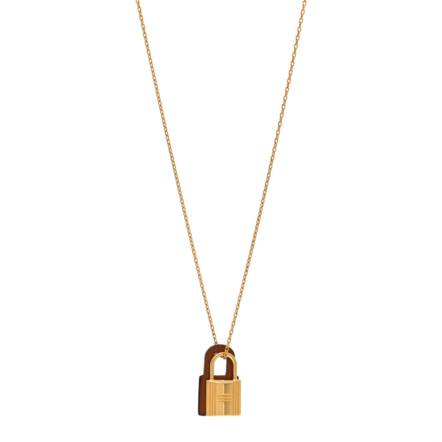 Hermes Swift Small O'Kelly Pendant Necklace Gold 1 of 7