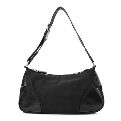 Prada Tessuto Nylon Soft Calf Shoulder Bag Black 1 of 15