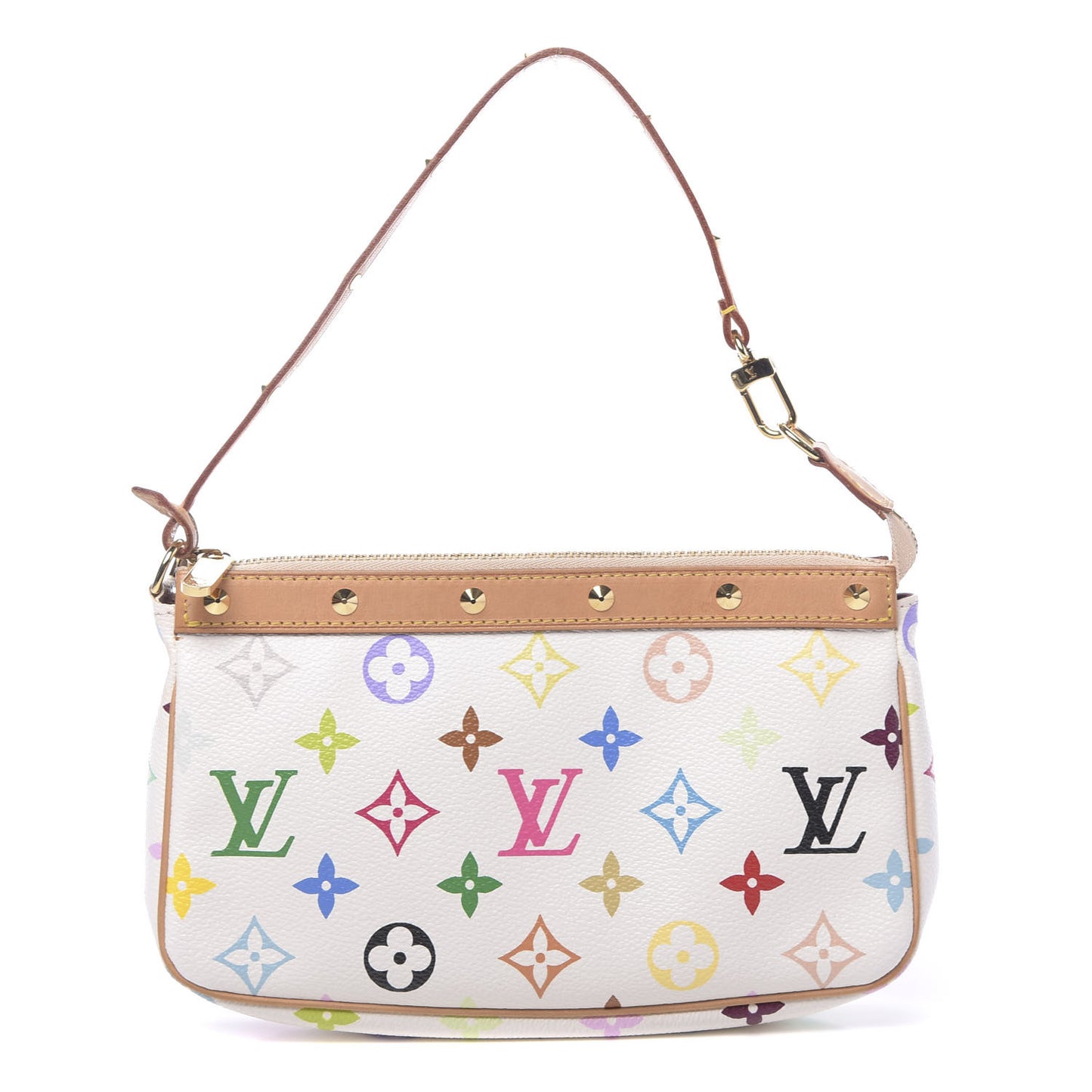 Monogram Multicolor Pochette Accessories White