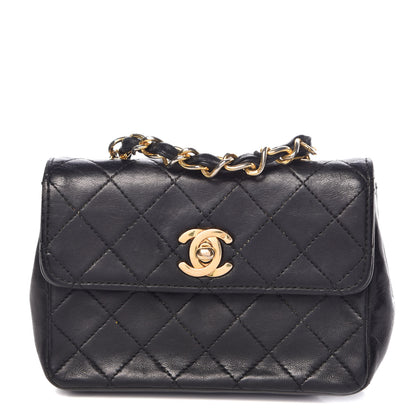 Chanel Lambskin Quilted Mini Flap Black 1 of 11
