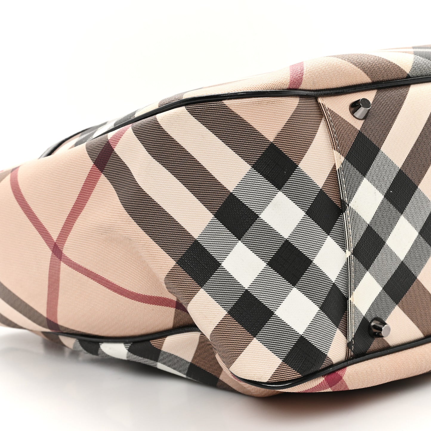 Nova Check Patent Medium Emmy Tote Black