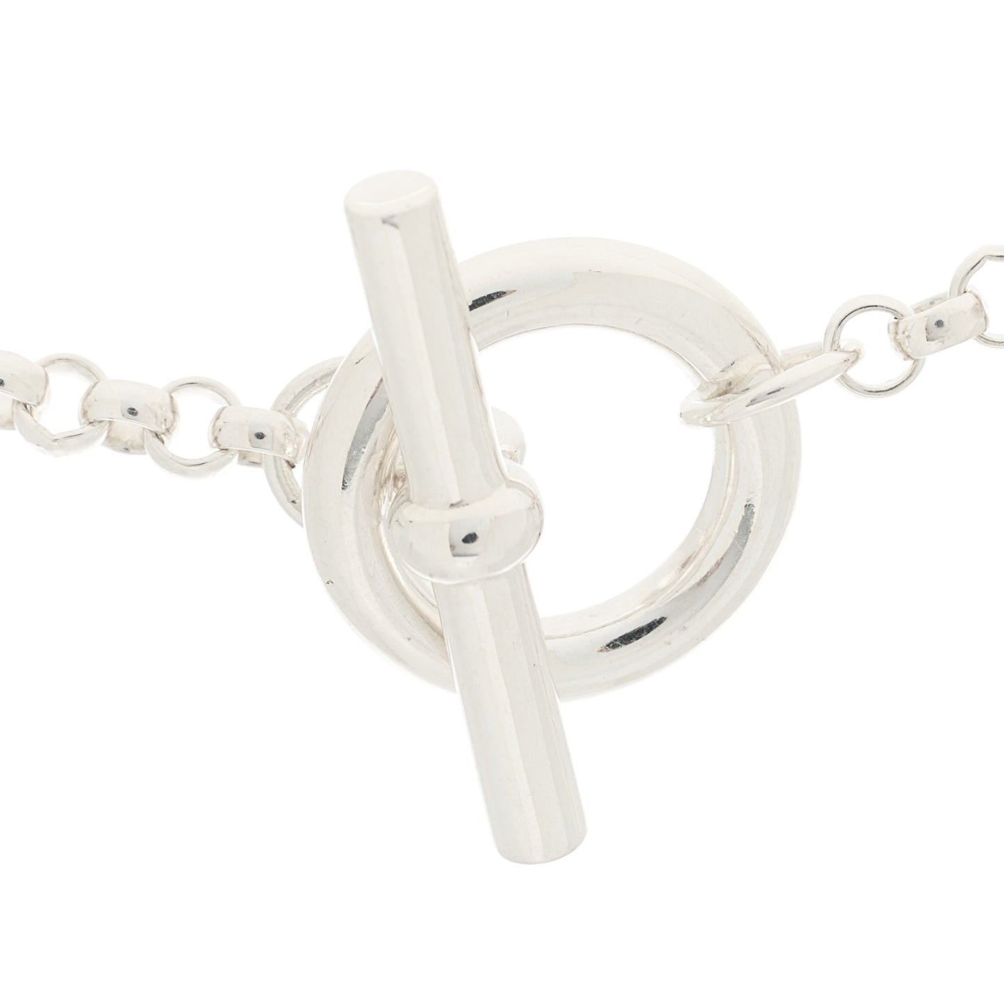 Sterling Silver GM Chaine D'Ancre Echainee Pendant Necklace