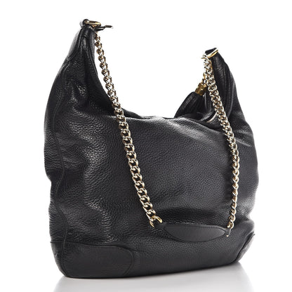 Gucci Pebbled Calfskin Medium Soho Chain Hobo Black 3 of 14