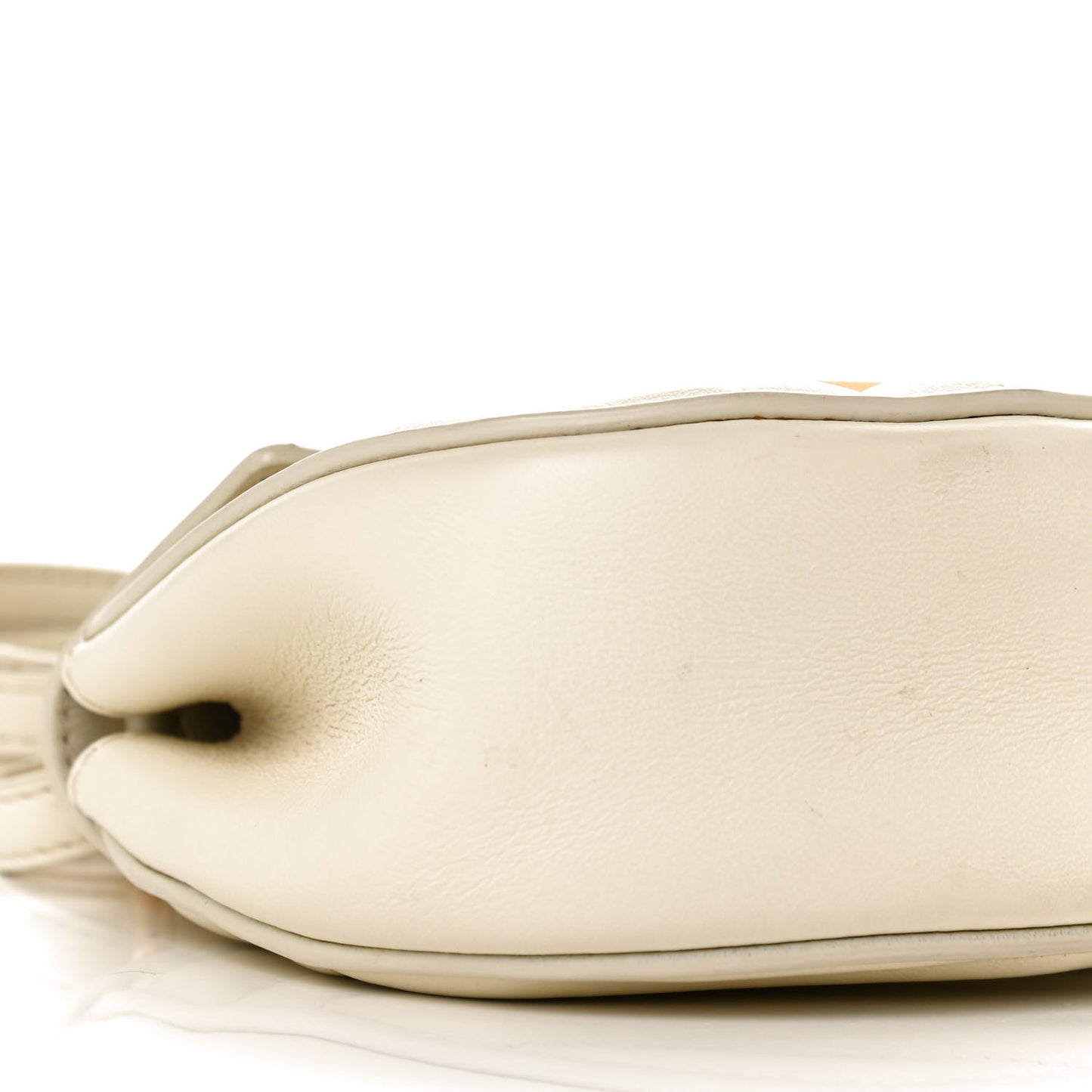 Calfskin Quilted Nano Drew Bijou Shoulder Bag Natural White