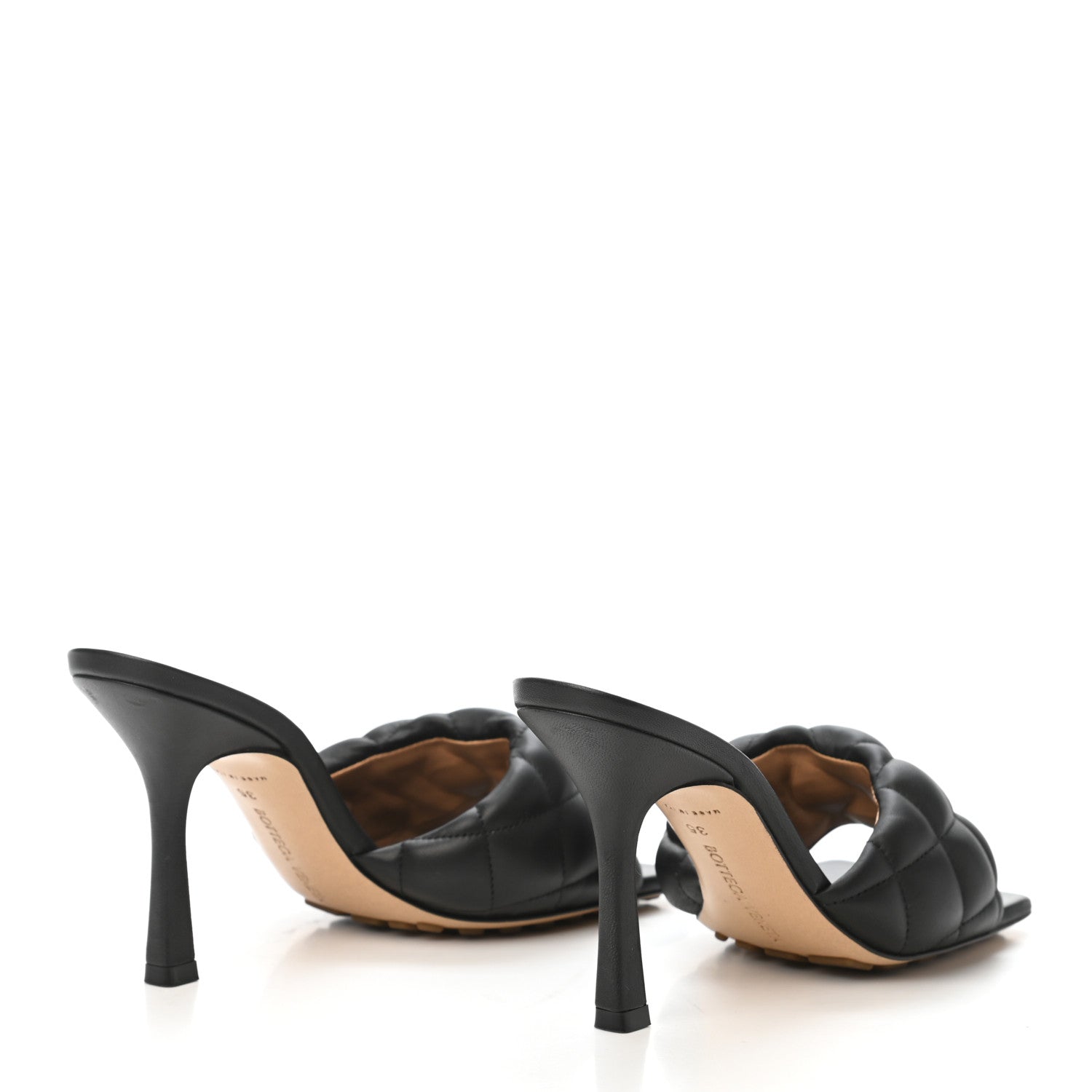 Bottega Veneta Nappa Matelasse Padded Mule Sandals 35 Black 4 of 8