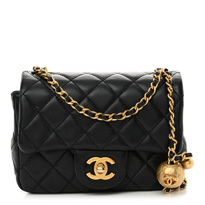 Chanel Lambskin Quilted Mini Pearl Crush Flap Black 1 of 14