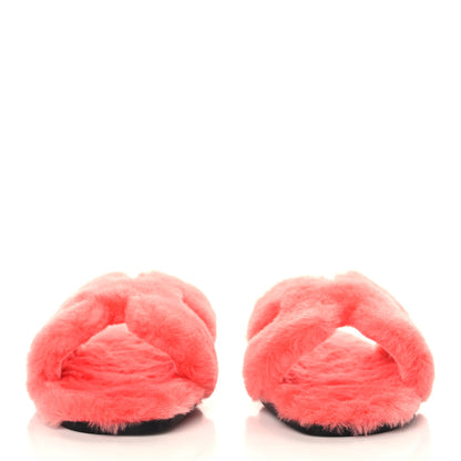 Hermes Woolskin Oran Sandals 39 Rose Du Desert 3 of 7