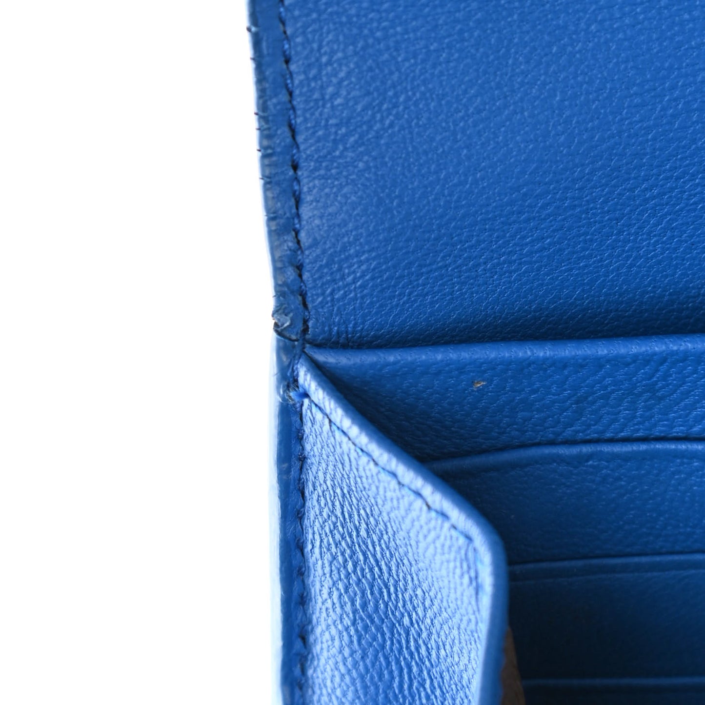 Nappa Intrecciato Continental Flap Wallet Blue