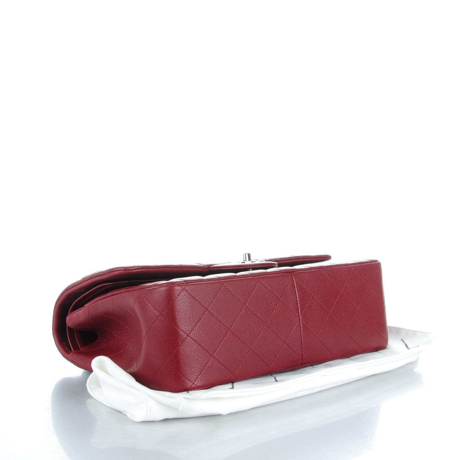 Chanel Caviar Quilted Jumbo Double Flap Dark Red 4 of 8