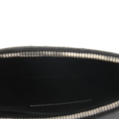 Saint Laurent Grain De Poudre Chevron Monogram Bill Pouch Black 5 of 8