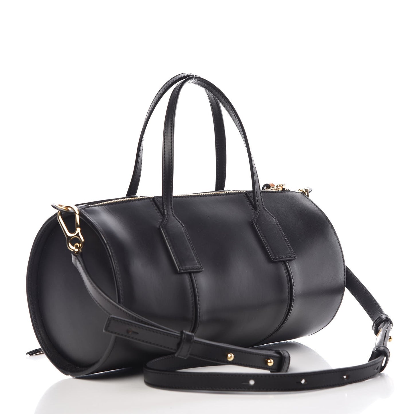 Calfskin Small Barrel Bag Black
