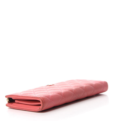 Chanel Caviar Quilted Zip Around Clutch Wallet Pink 4 of 8