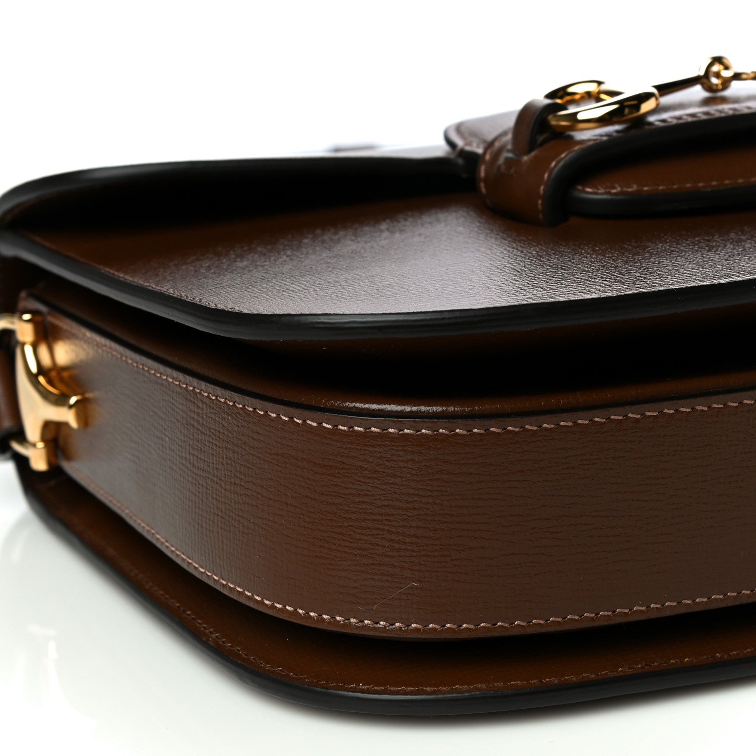 Gucci Azalea Calfskin Horsebit 1955 Shoulder Bag Brown Sugar 8 of 9