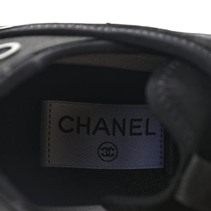 Chanel Velvet Calfskin Mixed Fibers CC Sneakers 40.5 Black 7 of 9