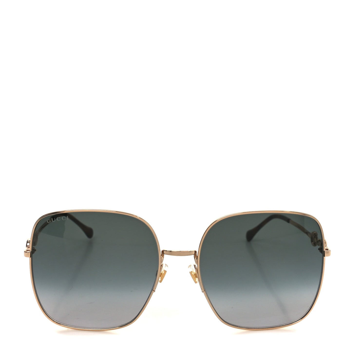 Metal Horsebit Square Sunglasses GG0879S Gold