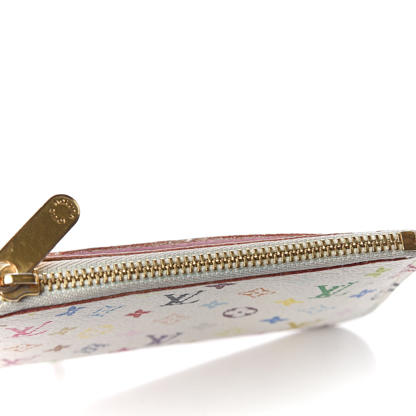 Monogram Multicolor Key Pouch White Litchi