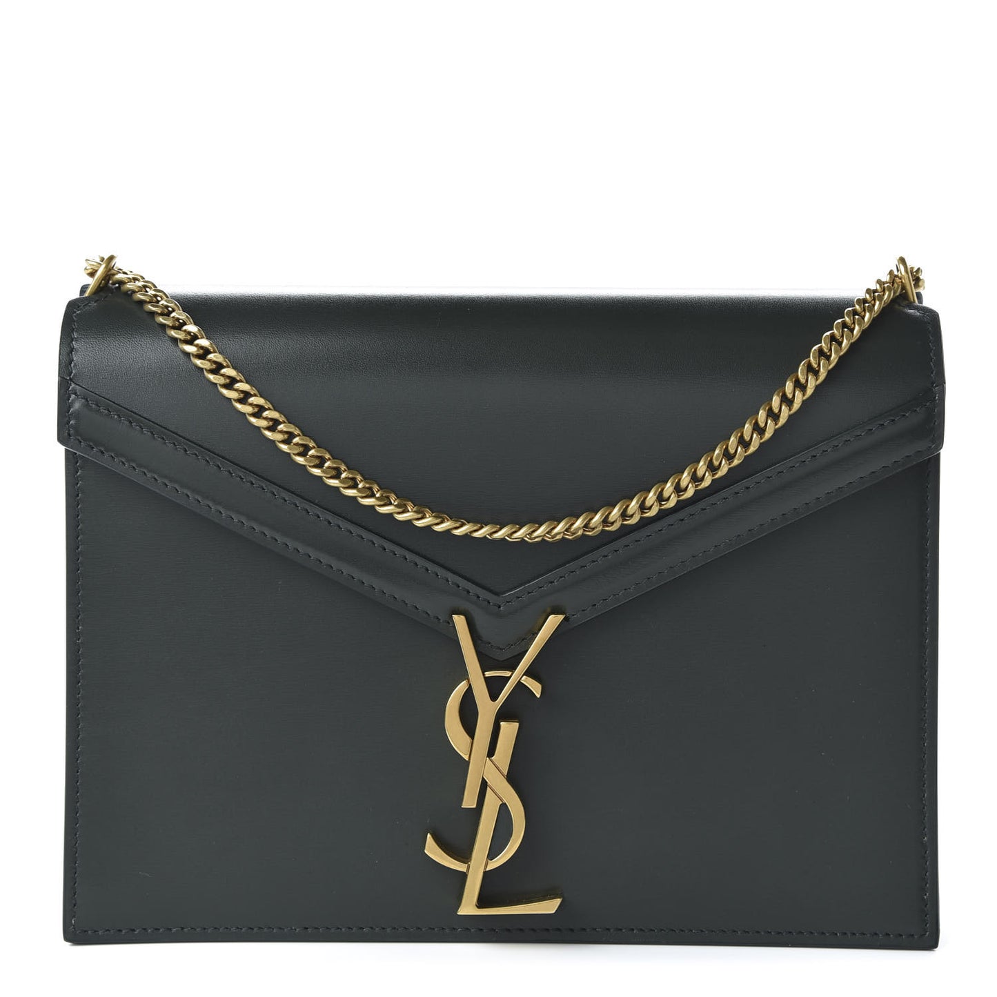 Smooth Calfskin Monogram Cassandra Clasp Bag Dark Green