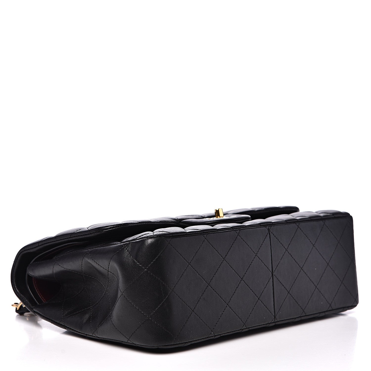 Chanel Lambskin Quilted Jumbo Double Flap Black 3 of 17