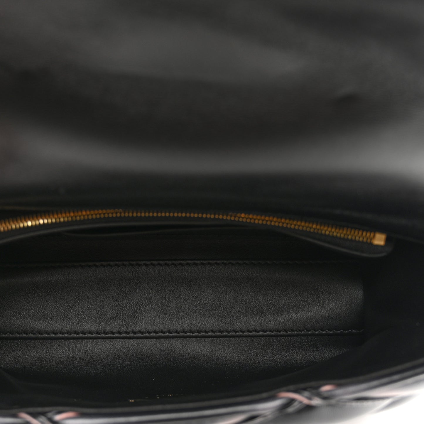 Lambskin Malletage Top Handle GO-14 MM Black Pink