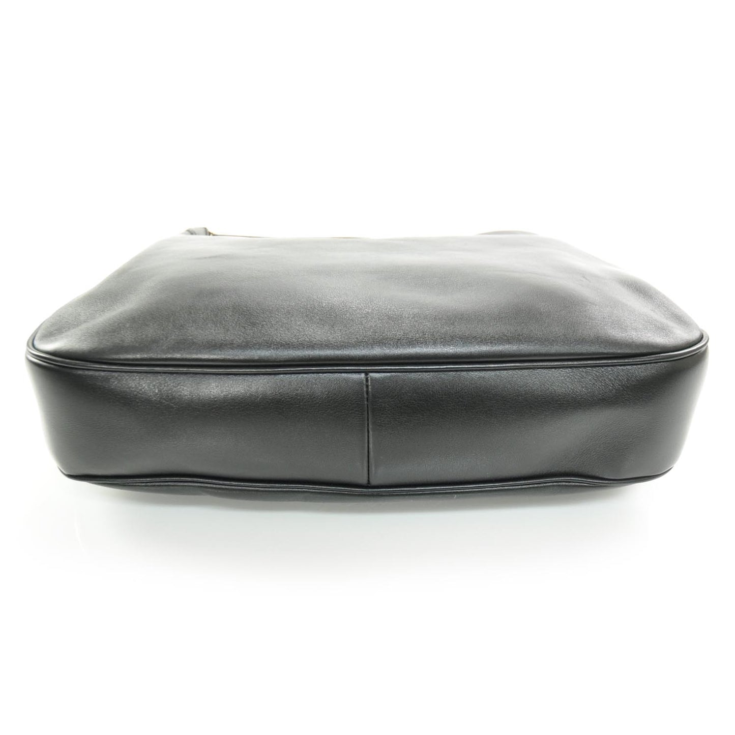 Leather Charmy Hobo Black