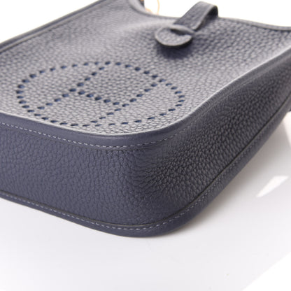 Hermes Taurillon Clemence Amazone Evelyne TPM Bleu Nuit Bleu Indigo 6 of 9