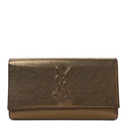 Saint Laurent Metallic Calfskin Monogram Belle de Jour Chain Clutch Gold 1 of 8