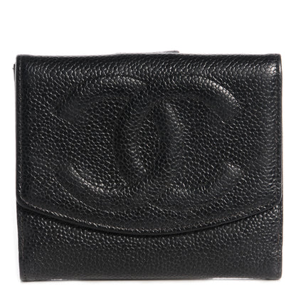 Chanel Caviar Compact CC Wallet Black 1 of 9