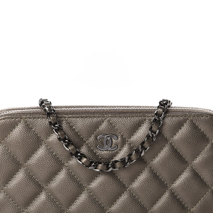 Chanel Metallic Caviar Quilted Small Clutch With Chain Gold 13 of 13