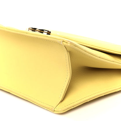 Chanel Calfskin Quilted Chevron Small Envelope Flap Yellow 9 of 9