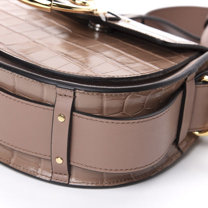 Chloe Calfskin Crocodile Embossed Small Tess Bag Woodrose 8 of 10