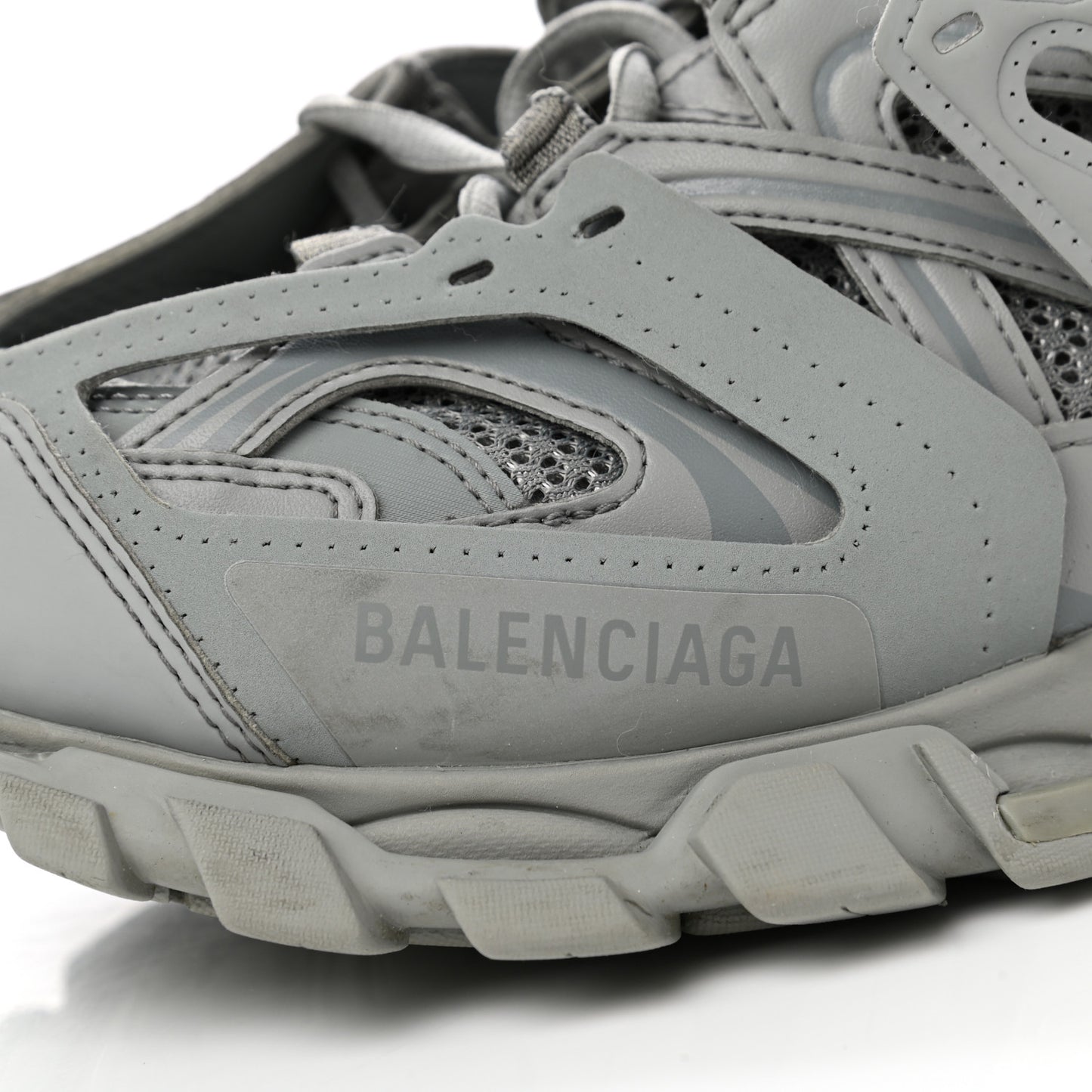Mesh Rubber Womens Track Sneakers 41 Balenciaga Grey